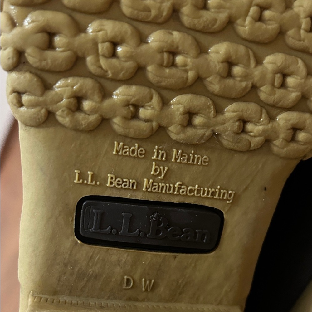 LL Bean Duck Bean Boots Womens Sz 8M Brown Leather Rubber Waterproof Rain USA - Picture 8 of 12